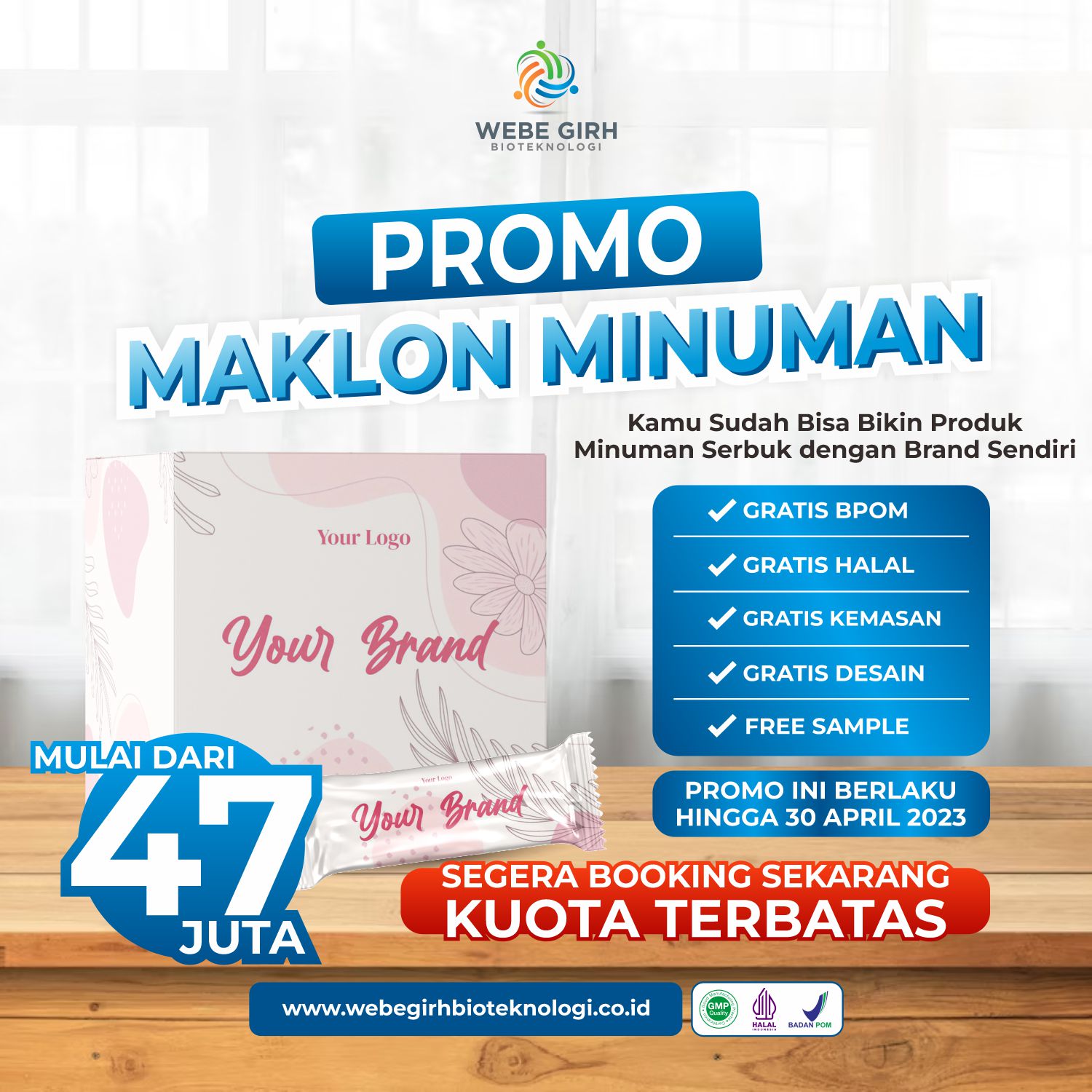 Maklon Minuman Serbuk Susu BPOM Produk Milik Sendiri Private Label