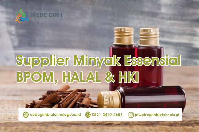 Supplier Minyak Essensial (Essential Oil) BPOM, HALAL & HKI