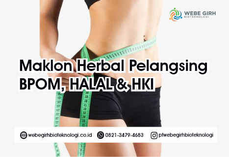 Maklon Herbal Pelangsing BPOM, HALAL & HKI